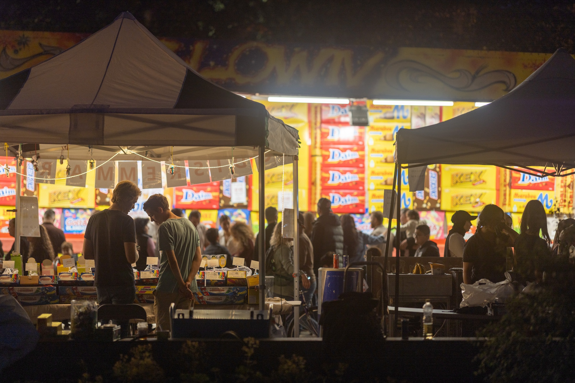 Marknadsstånd på på Eskilstunafesten.